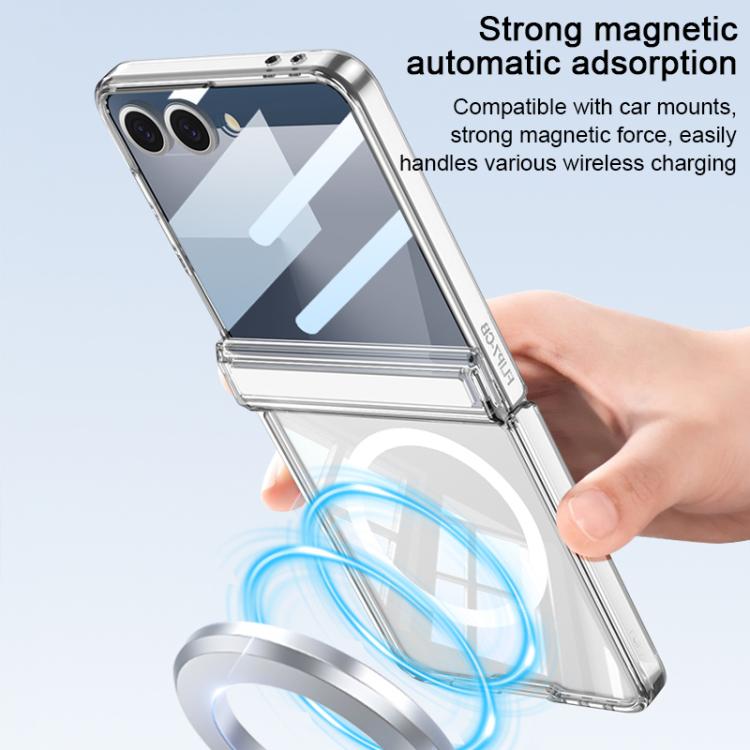 For Samsung Galaxy Z Flip7 5G GKK Integrated MagSafe Magnetic Hinge Folding Airbag Phone Case
