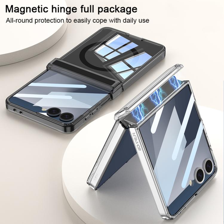 For Samsung Galaxy Z Flip7 5G GKK Integrated MagSafe Magnetic Hinge Folding Airbag Phone Case