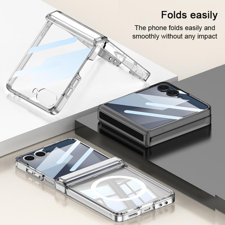 For Samsung Galaxy Z Flip7 5G GKK Integrated MagSafe Magnetic Hinge Folding Airbag Phone Case