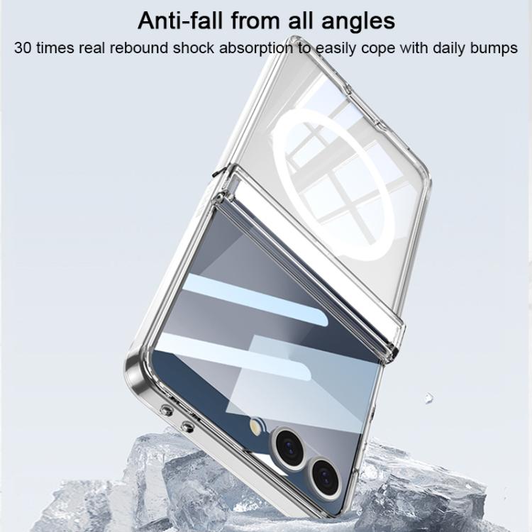 For Samsung Galaxy Z Flip7 5G GKK Integrated MagSafe Magnetic Hinge Folding Airbag Phone Case