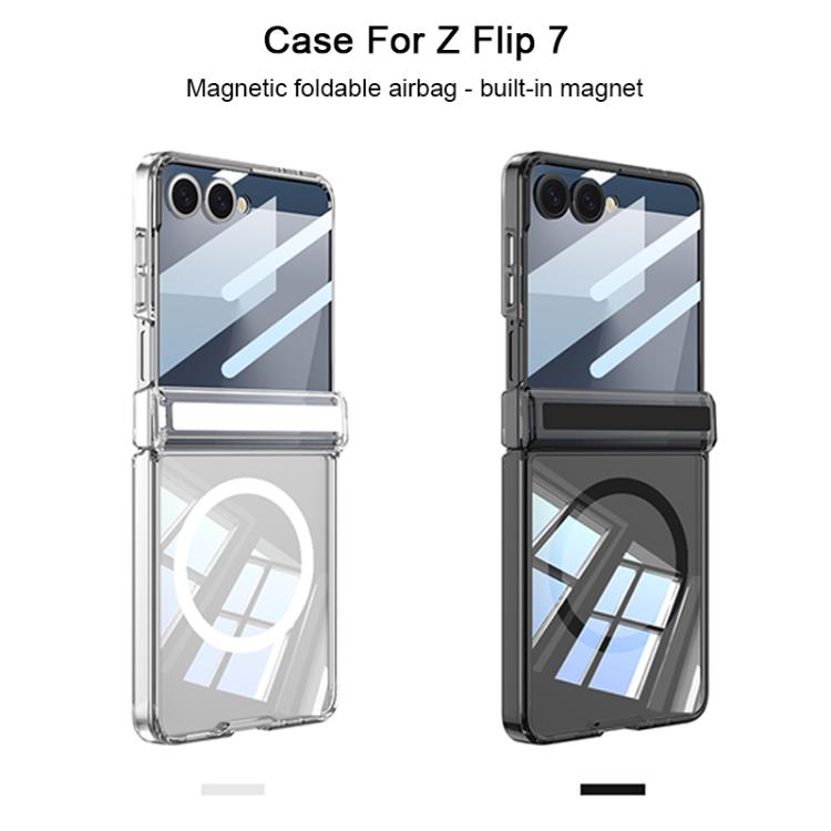 For Samsung Galaxy Z Flip7 5G GKK Integrated MagSafe Magnetic Hinge Folding Airbag Phone Case