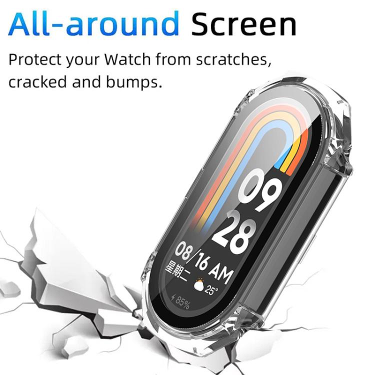 For Xiaomi Smart Band 9 Ceramic / 8 xDfind Armor Tempered Film Integrated PC Watch Protective Cover