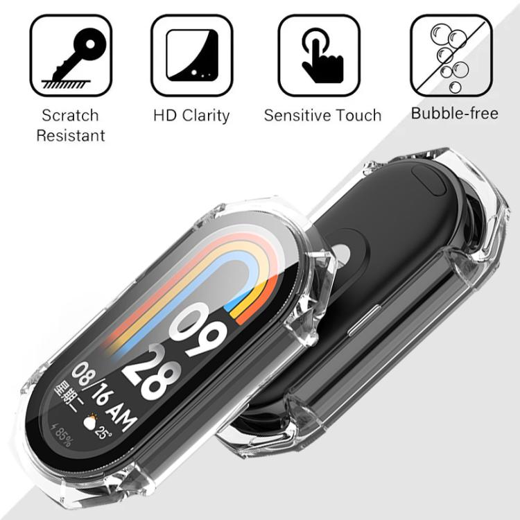 For Xiaomi Smart Band 9 Ceramic / 8 xDfind Armor Tempered Film Integrated PC Watch Protective Cover