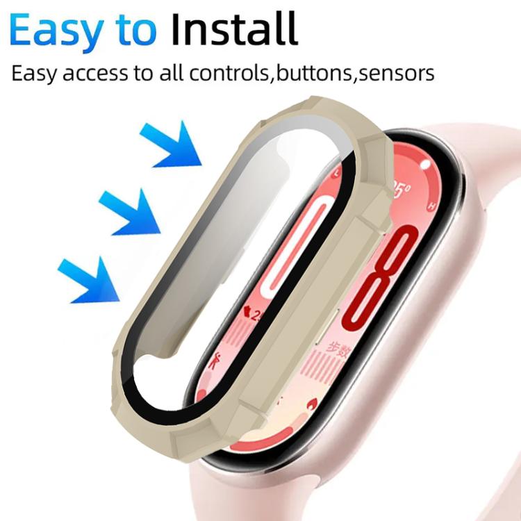 For Xiaomi Smart Band 9 Ceramic / 8 xDfind Armor Tempered Film Integrated PC Watch Protective Cover
