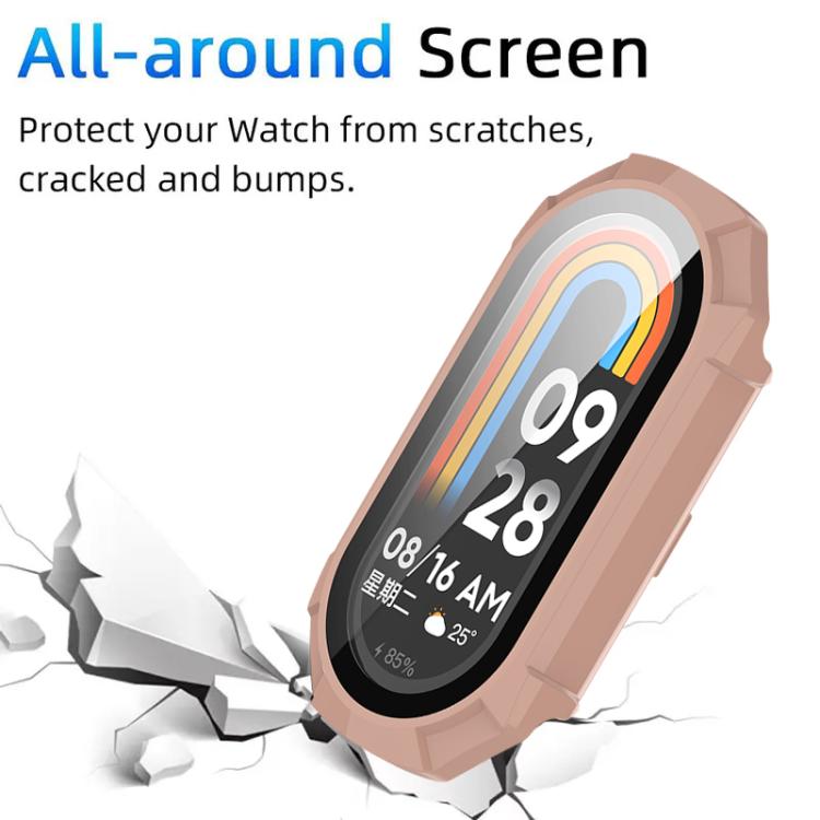 For Xiaomi Smart Band 9 Ceramic / 8 xDfind Armor Tempered Film Integrated PC Watch Protective Cover