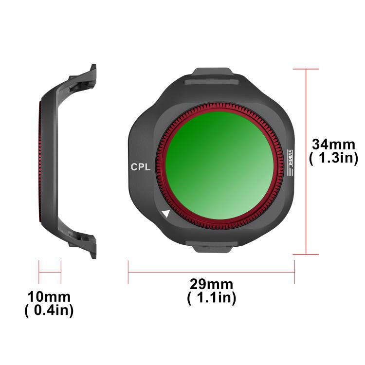 For DJI Mini 5 Pro STARTRC Camera Lens Filter, Filter:3 in 1 CPL ND16/64