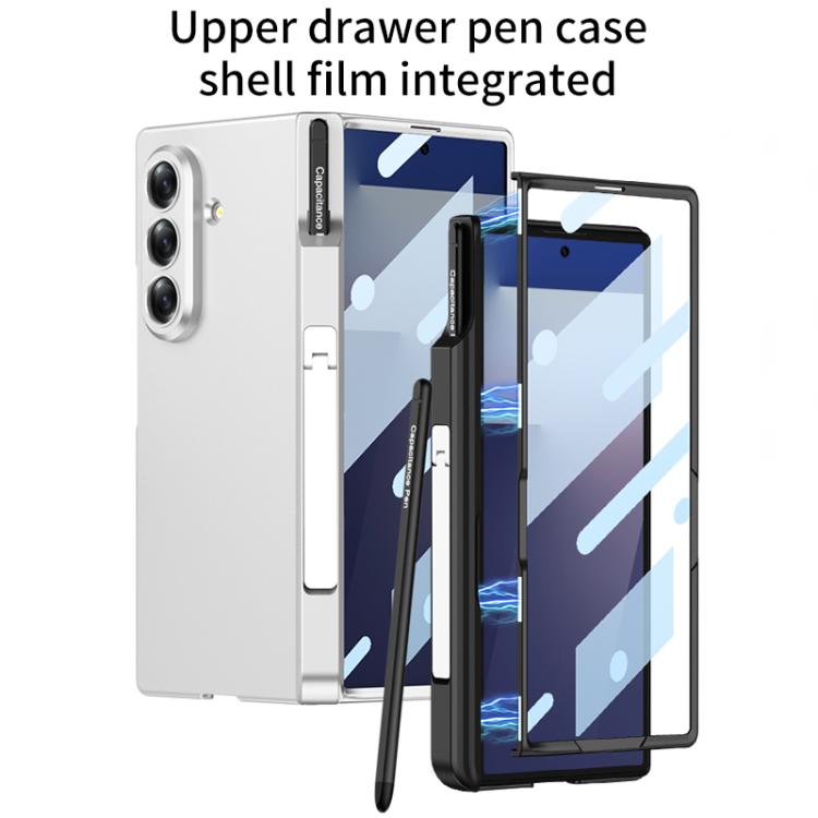 For Samsung Galaxy Z Fold7 5G GKK Integrated Magnetic Folding Hinge Stand Phone Case with Pen Slots