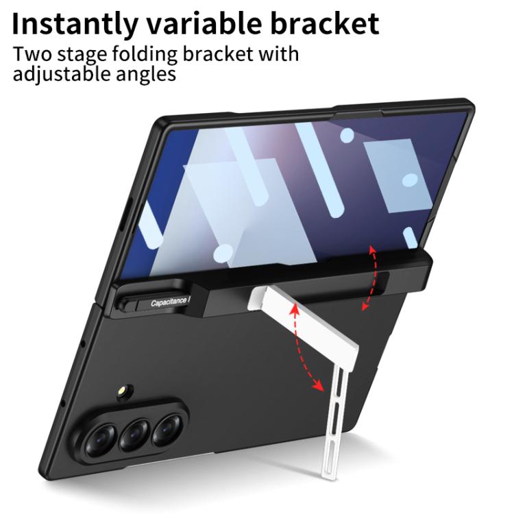 For Samsung Galaxy Z Fold7 5G GKK Integrated Magnetic Folding Hinge Stand Phone Case with Pen Slots