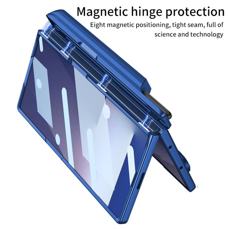 For Samsung Galaxy Z Fold7 5G GKK Integrated Magnetic Folding Hinge Stand Phone Case with Pen Slots