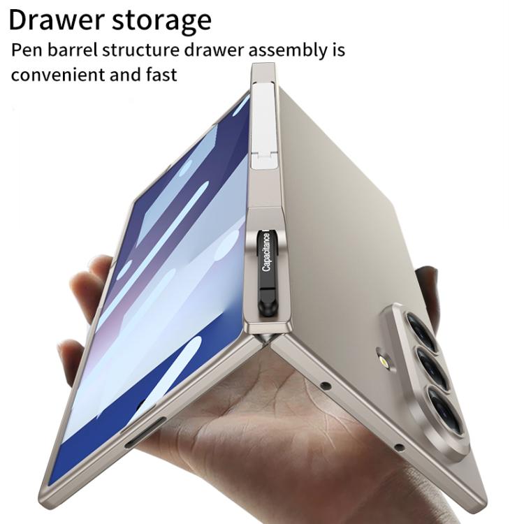 For Samsung Galaxy Z Fold7 5G GKK Integrated Magnetic Folding Hinge Stand Phone Case with Pen Slots