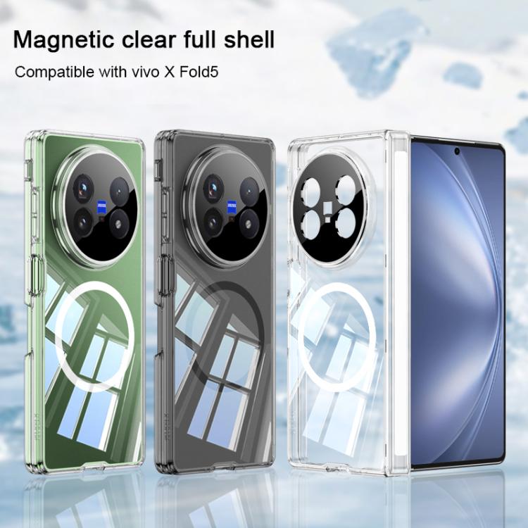 For vivo X Fold5 GKK MagSafe Magnetic Absorption Clear Full Cover TPU Phone Case