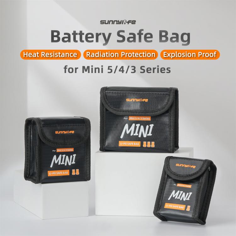 For DJI Mini 5 / 4 / 3 Series Sunnylife Battery Explosion-proof Safe Bag Protective Li-Po Safe Bag