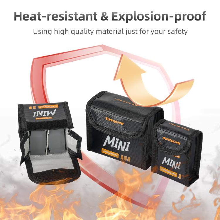 For DJI Mini 5 / 4 / 3 Series Sunnylife Battery Explosion-proof Safe Bag Protective Li-Po Safe Bag