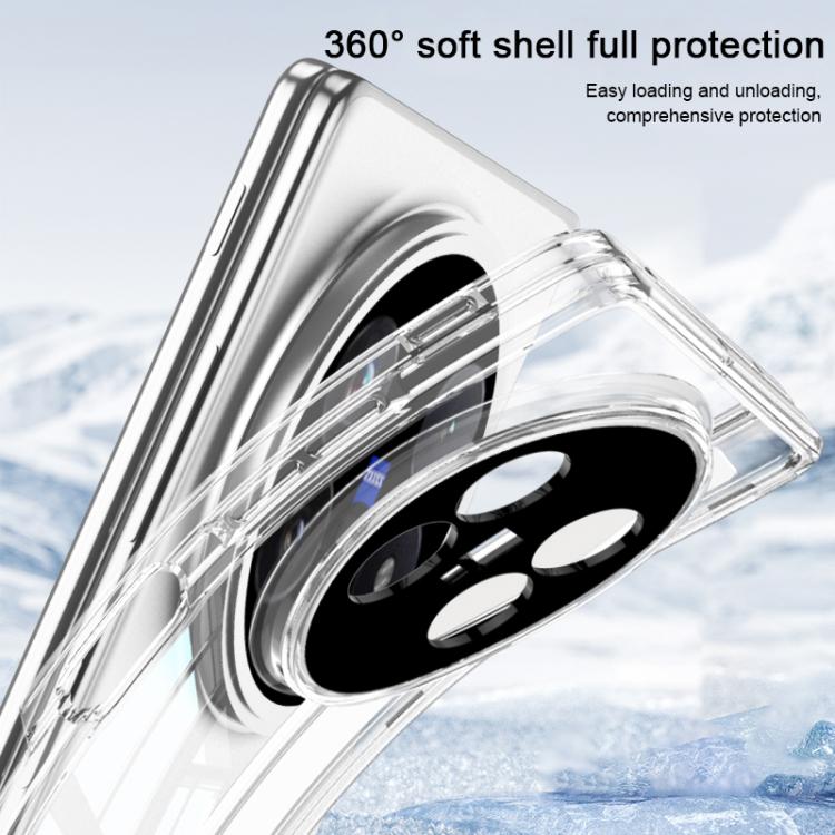 For vivo X Fold5 GKK MagSafe Magnetic Absorption Clear Full Cover TPU Phone Case with Rotating Holder