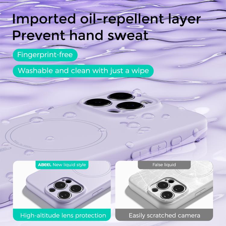 For iPhone 17 Pro Max ABEEL Skin-friendly Feel Magsafe Liquid Silicone Phone Case