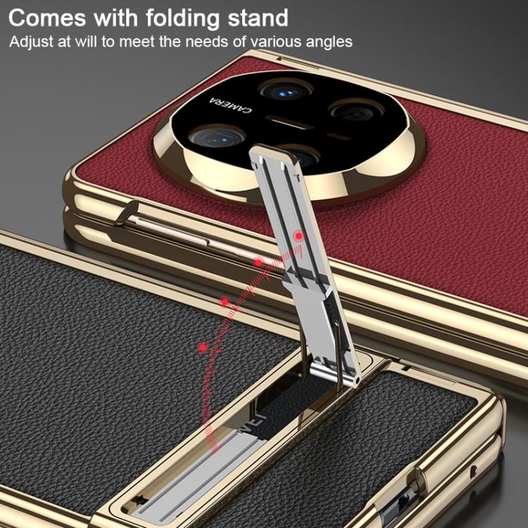 For Huawei Mate X6 GKK Integrated Triumph Phantom Magnetic Leather Phone Case with Holder