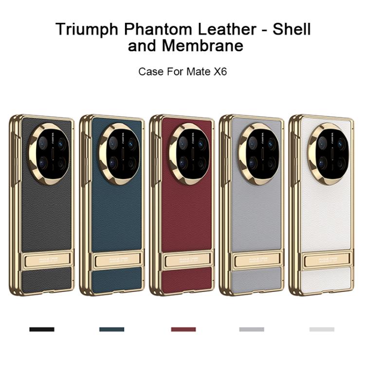 For Huawei Mate X6 GKK Integrated Triumph Phantom Magnetic Leather Phone Case with Holder