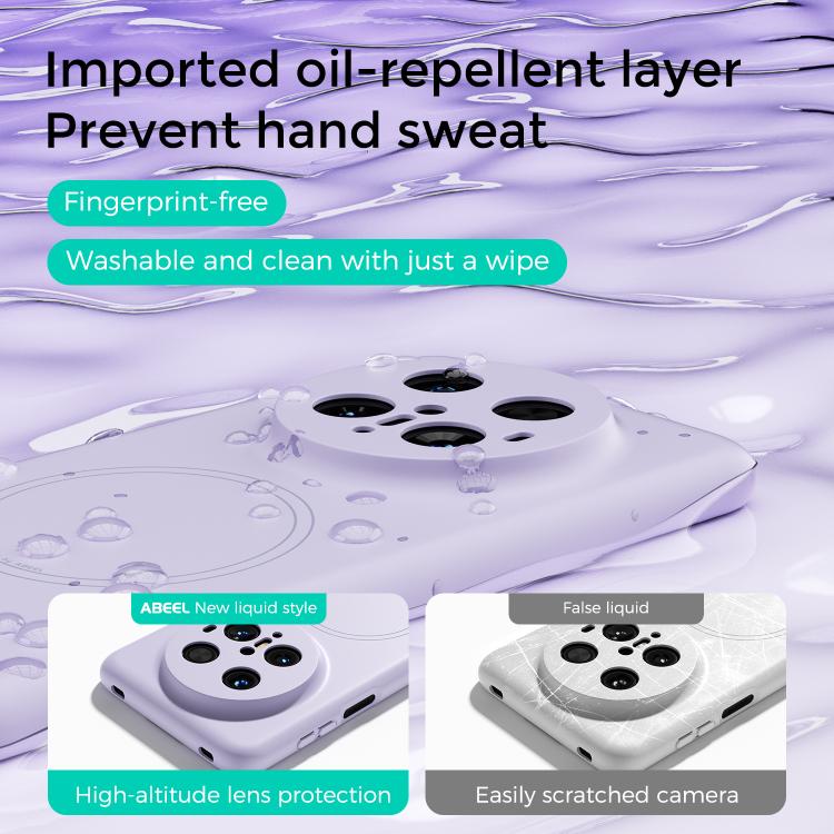 For Huawei Mate 60 ABEEL Skin-friendly Feel Magsafe Liquid Silicone Phone Case