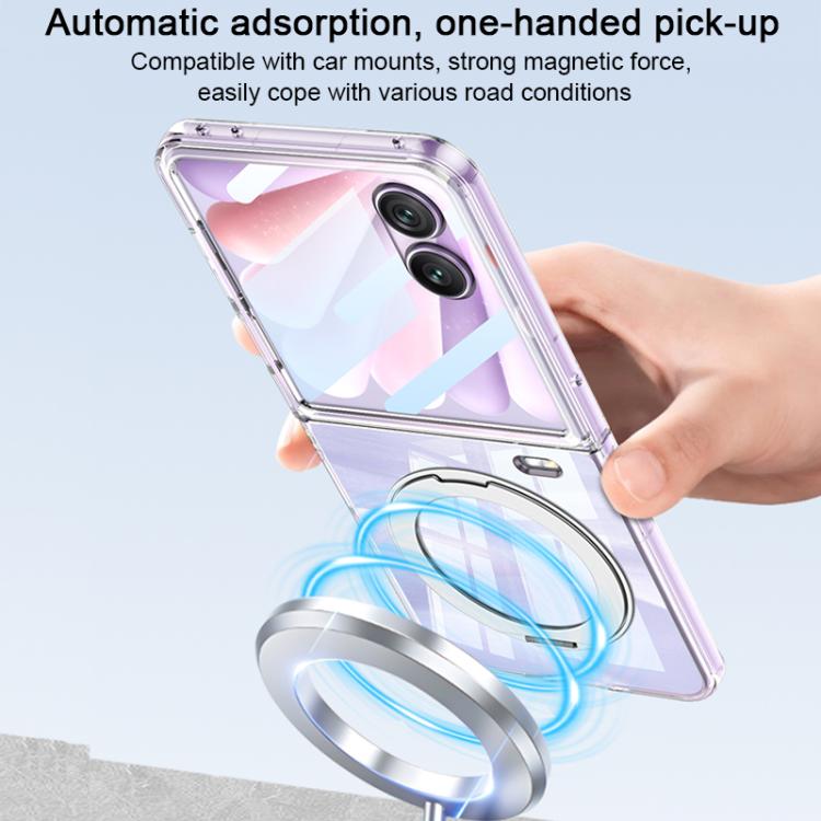 For Honor Magic V Flip 2 GKK Integrated Ultra-thin Full Coverage Phone Case with Magnetic Rotating Bracket