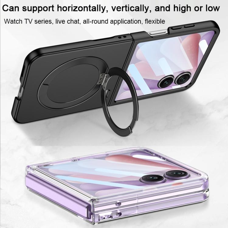 For Honor Magic V Flip 2 GKK Integrated Ultra-thin Full Coverage Phone Case with Magnetic Rotating Bracket