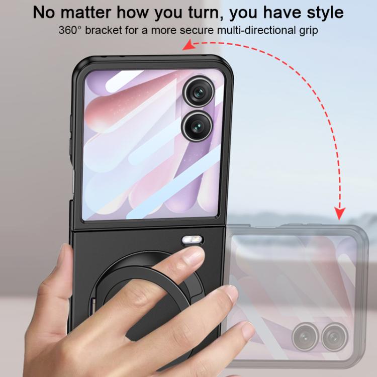 For Honor Magic V Flip 2 GKK Integrated Ultra-thin Full Coverage Phone Case with Magnetic Rotating Bracket