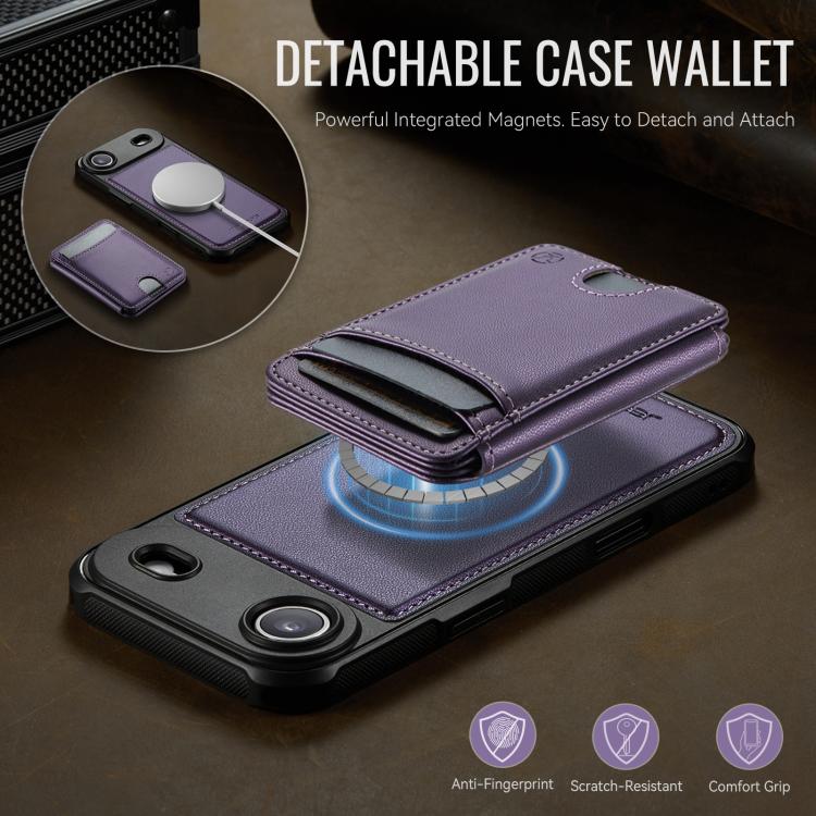 For iPhone Air JEEHOOD J10 Flip Card Bag MagSafe Split RFID Leather Phone Case