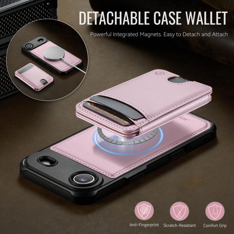 For iPhone Air JEEHOOD J10 Flip Card Bag MagSafe Split RFID Leather Phone Case