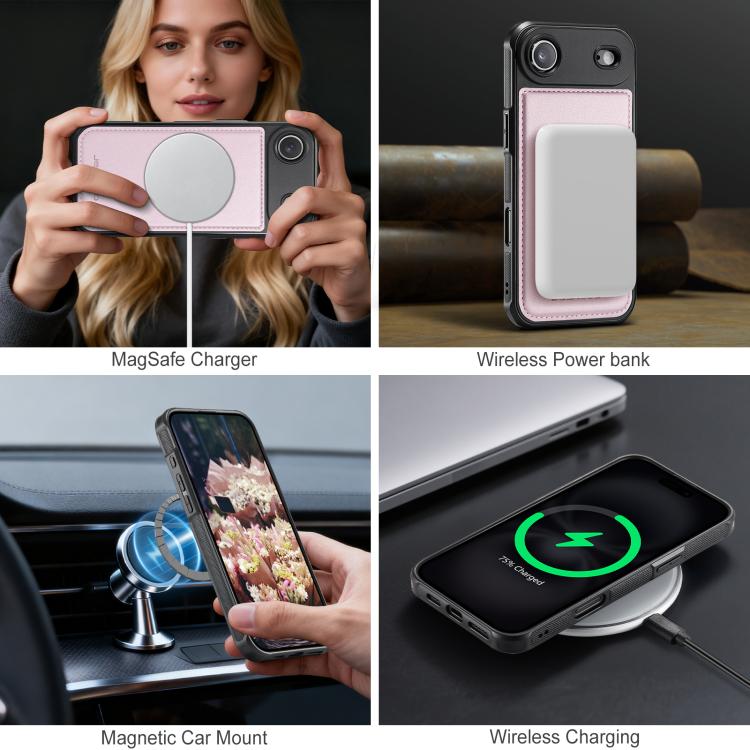 For iPhone Air JEEHOOD J10 Flip Card Bag MagSafe Split RFID Leather Phone Case