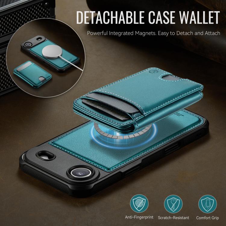 For iPhone Air JEEHOOD J10 Flip Card Bag MagSafe Split RFID Leather Phone Case