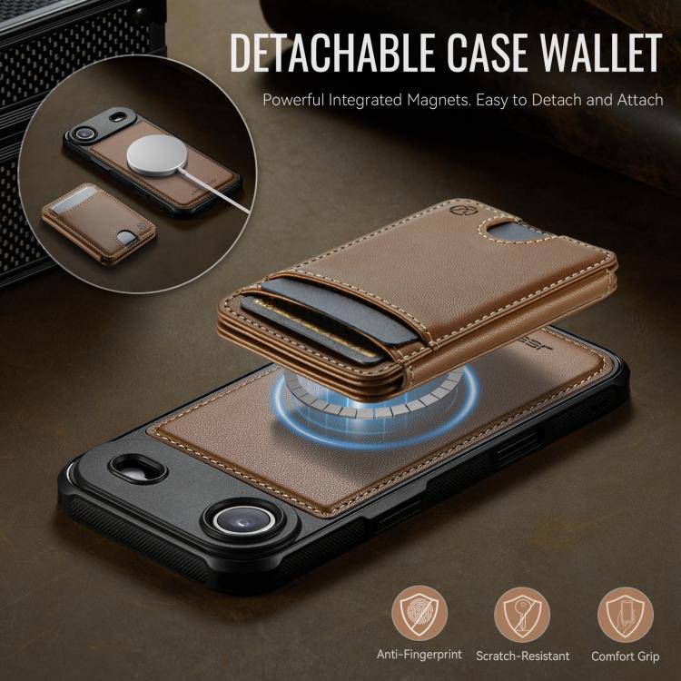 For iPhone Air JEEHOOD J10 Flip Card Bag MagSafe Split RFID Leather Phone Case