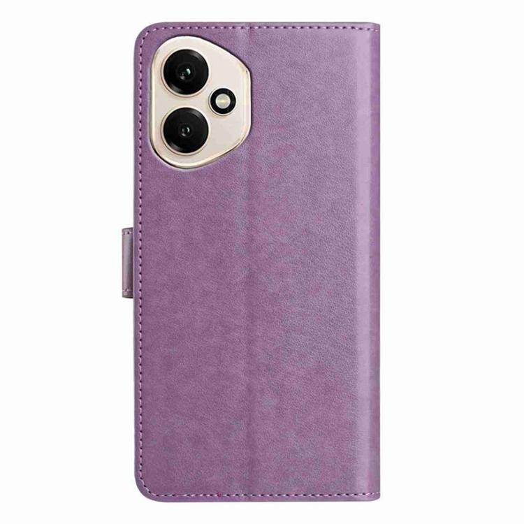 For Honor 400 Global 156.5mm Lambskin 8-card Slot Leather Phone Case