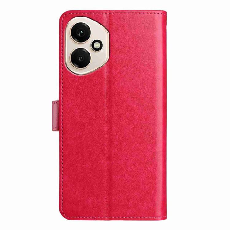 For Honor 400 Global 156.5mm Lambskin 8-card Slot Leather Phone Case