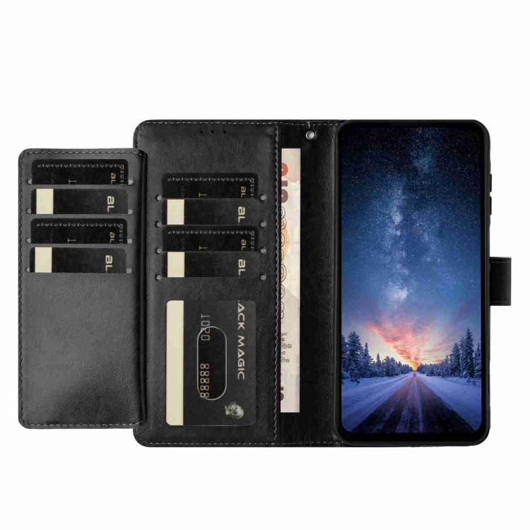 For Honor Magic8 Pro Lambskin 8-card Slot Leather Phone Case