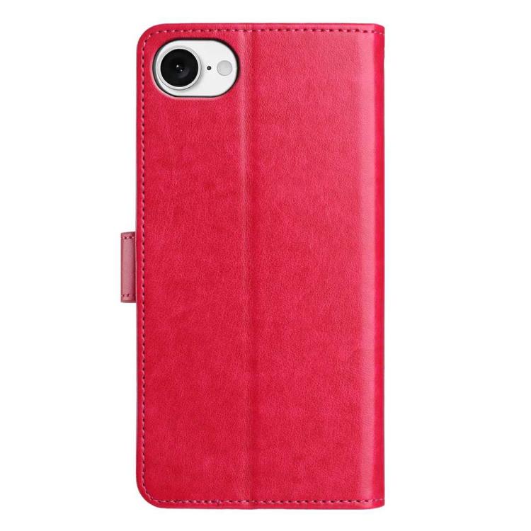For iPhone 17e / 16e Lambskin 8-card Slot Leather Phone Case