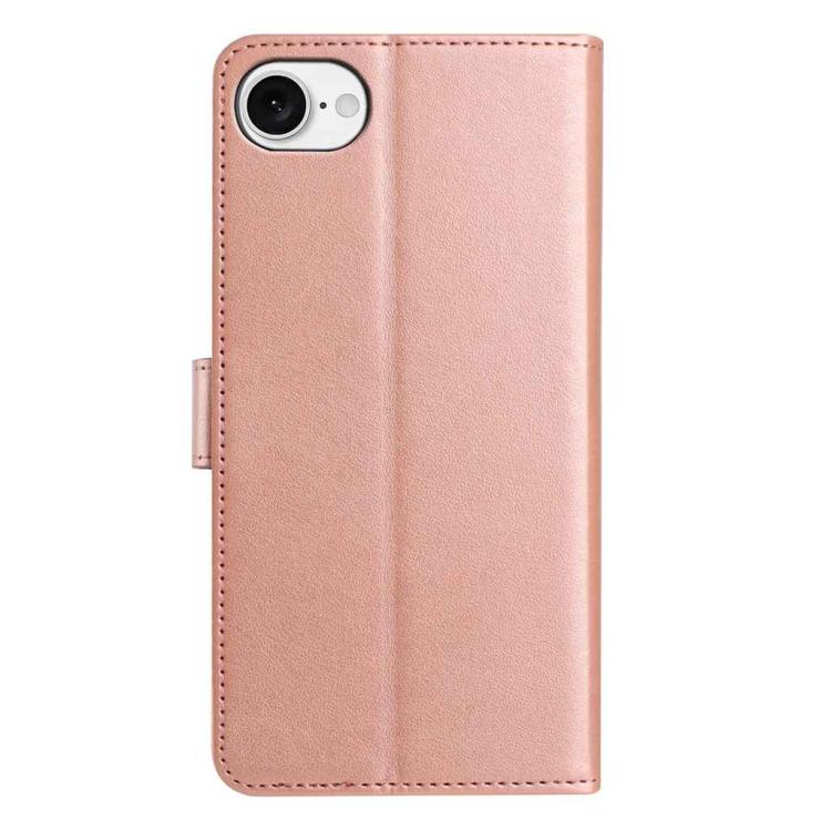 For iPhone 17e / 16e Lambskin 8-card Slot Leather Phone Case