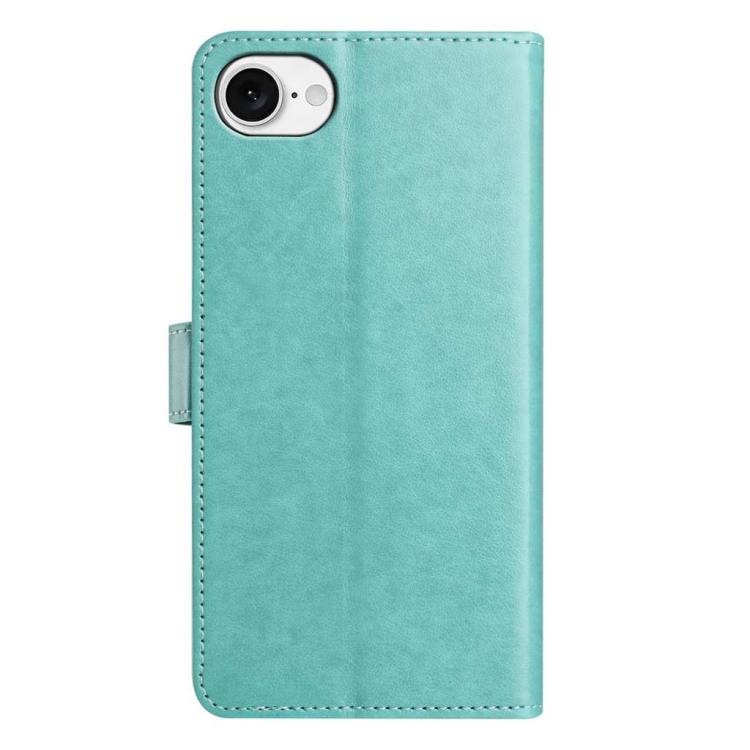 For iPhone 17e / 16e Lambskin 8-card Slot Leather Phone Case