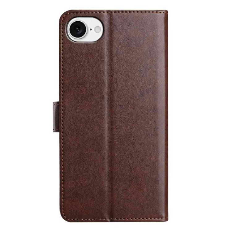 For iPhone 17e / 16e Lambskin 8-card Slot Leather Phone Case
