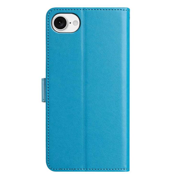 For iPhone 17e / 16e Lambskin 8-card Slot Leather Phone Case