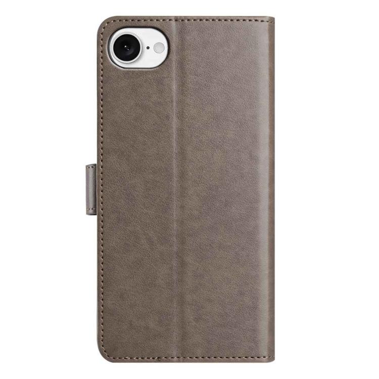 For iPhone 17e / 16e Lambskin 8-card Slot Leather Phone Case