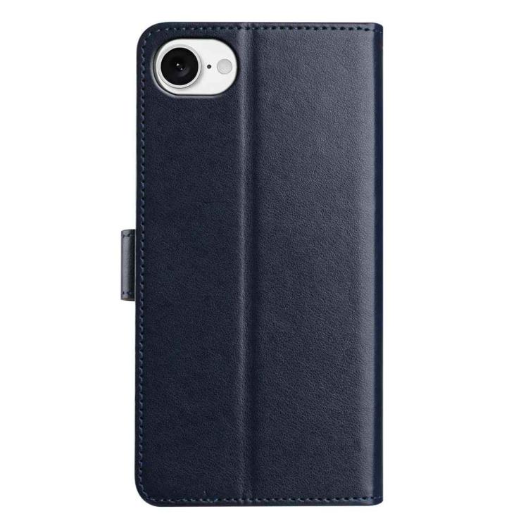 For iPhone 17e / 16e Lambskin 8-card Slot Leather Phone Case