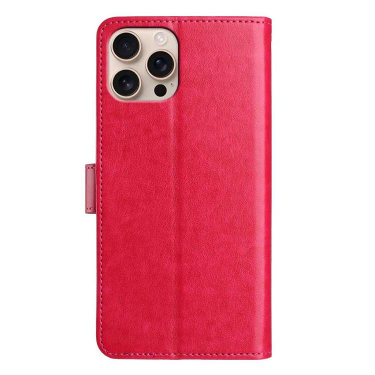 For iPhone 16 Pro Max Lambskin 8-card Slot Leather Phone Case