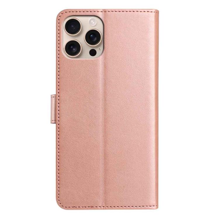 For iPhone 16 Pro Max Lambskin 8-card Slot Leather Phone Case