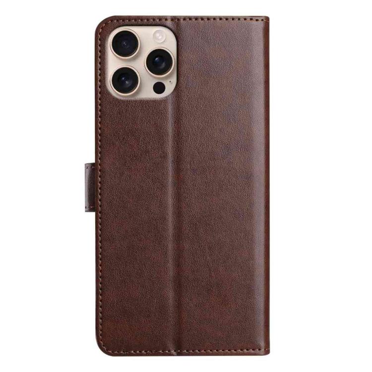 For iPhone 16 Pro Max Lambskin 8-card Slot Leather Phone Case