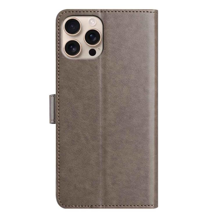 For iPhone 16 Pro Max Lambskin 8-card Slot Leather Phone Case