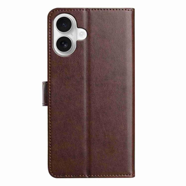 For iPhone 16 Plus Lambskin 8-card Slot Leather Phone Case