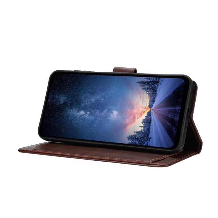 For iPhone 16 Plus Lambskin 8-card Slot Leather Phone Case