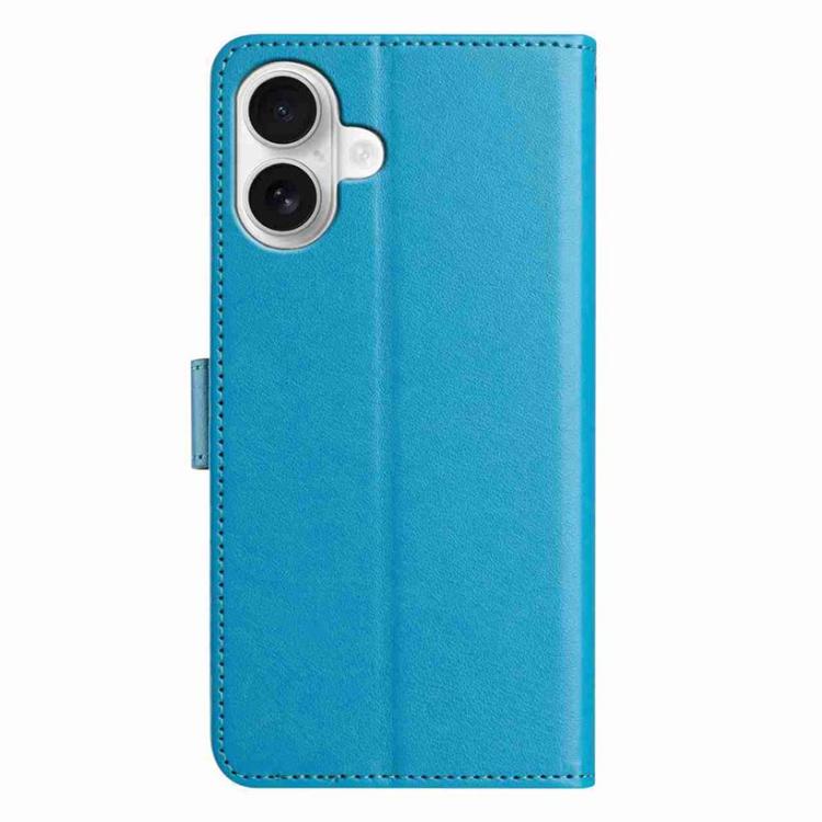 For iPhone 16 Plus Lambskin 8-card Slot Leather Phone Case