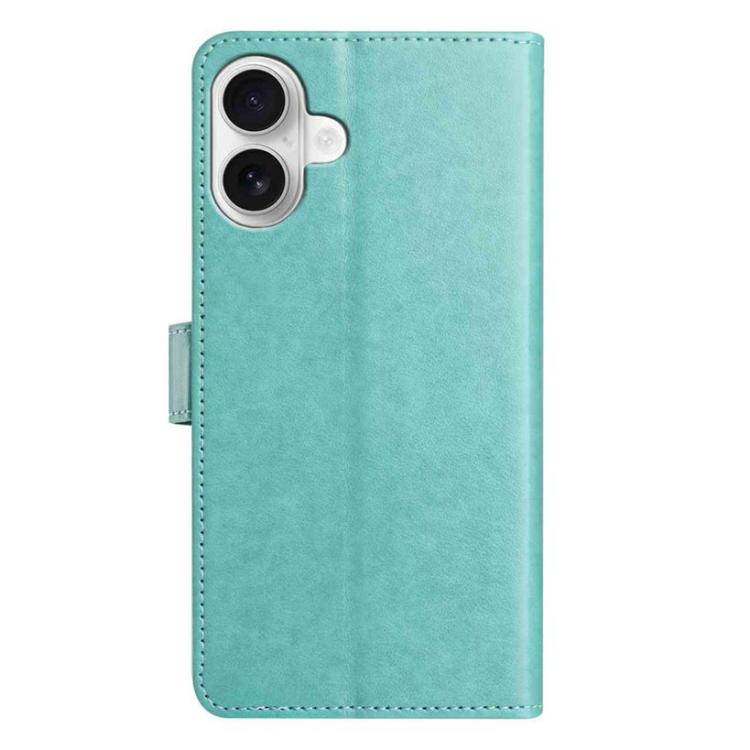 For iPhone 16 Lambskin 8-card Slot Leather Phone Case
