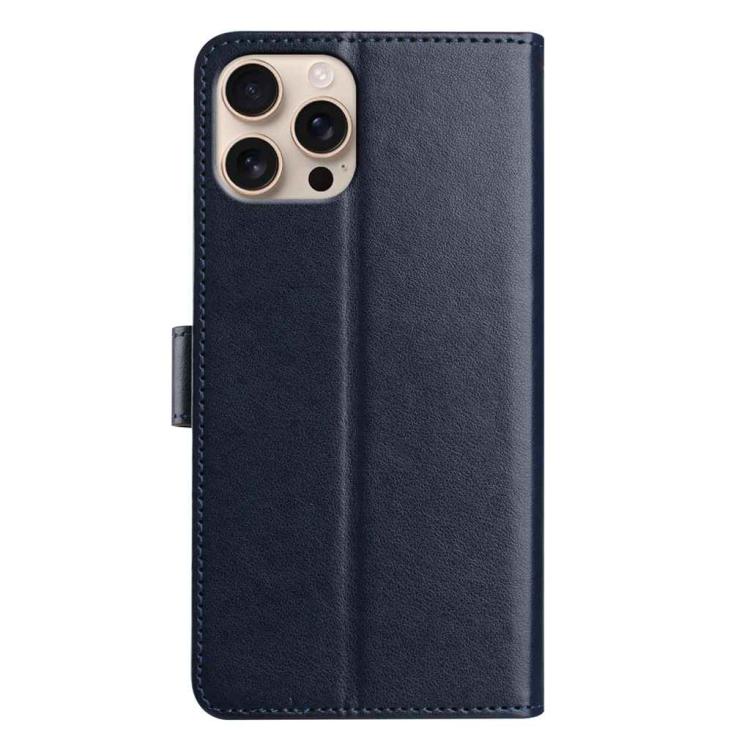 For iPhone 15 Pro Max Lambskin 8-card Slot Leather Phone Case