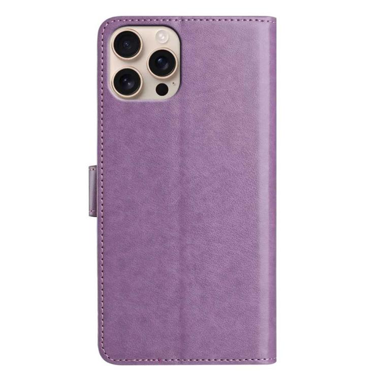 For iPhone 15 Pro Lambskin 8-card Slot Leather Phone Case
